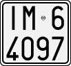 License plate of Italy, Motorcycles (1927 year series)