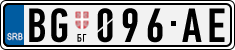 License plate of Serbia, Cars