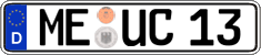 German license plate, Regular plates