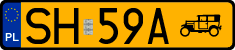License plates of Poland, Oldtimers