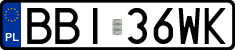 License plates of Poland, Regular car plates