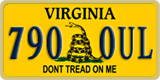 Virginia, Specialty plates (123 4AB)