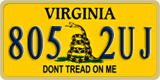 Virginia, Specialty plates (123 4AB)