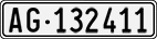 License plate of Switzerland, Cars