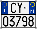 License plate of Italy, Motorcycles (1994 year series)