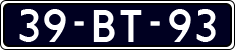 License plate of the Netherlands, Cars