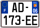 French license plate, SIV (ordinary)