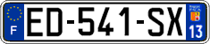 French license plate, SIV (ordinary)