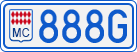 License plate of Monaco, Cars