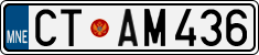 License plate of Montenegro, Cars