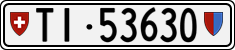 License plate of Switzerland, Cars