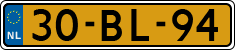 License plate of the Netherlands, Cars