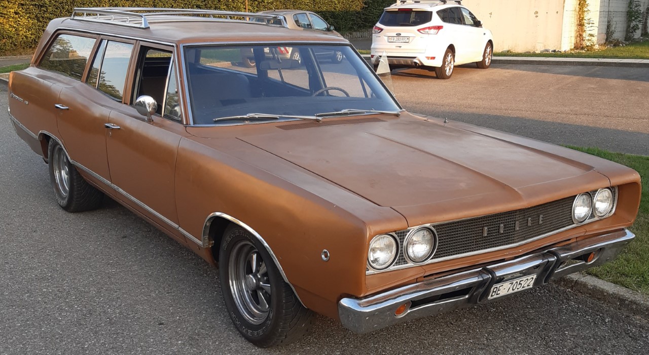 BE 70522, Dodge Coronet 5th gen 1968 5-door Station Wagon (45/46; B-body), 3rd facelift, 1967–1968
