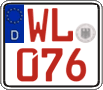 German license plate, Red license plates