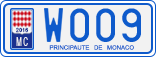 License plate of Monaco, Cars