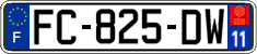 French license plate, SIV (ordinary)