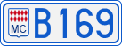 License plate of Monaco, Cars