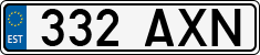 License plate of Estonia, Regular car plates