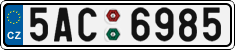 License plate of the Czech Republic, Cars (2001)