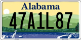 Alabama, 0AB1234 / 00AB123 / 00A1B23