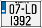 License plate of Ireland, Regular plates