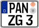 German license plate, Regular plates