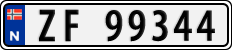 License plate of Norway, Cars
