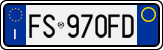 License plate of Italy, Cars (1994 year series)
