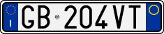 License plate of Italy, Cars (1994 year series)