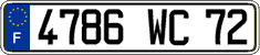 French license plate, FNI