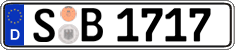 German license plate, Regular plates