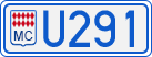License plate of Monaco, Cars