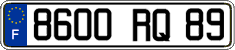 French license plate, FNI