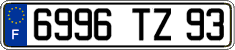 French license plate, FNI