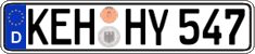 German license plate, Regular plates