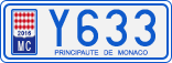 License plate of Monaco, Cars