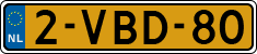 License plate of the Netherlands, Light Commercial Vehicles (1994 system)