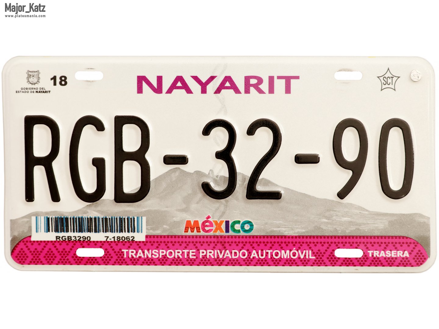 RGB-32-90, License plate without vehicle 