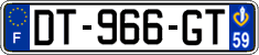 French license plate, SIV (ordinary)