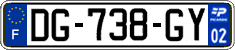 French license plate, SIV (ordinary)