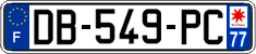 French license plate, SIV (ordinary)
