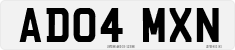 License plate of the United Kingdom, 2001 year system