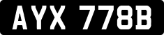 License plate of the United Kingdom, 1963 year system