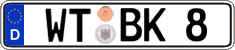 German license plate, Regular plates