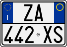 License plate of Italy, Cars (1994 year series)