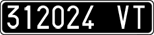 License plate of Italy, Cars (1927 year series)