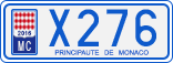 License plate of Monaco, Cars
