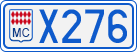 License plate of Monaco, Cars