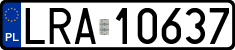 License plates of Poland, Regular car plates