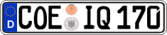 German license plate, Regular plates